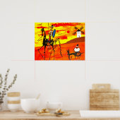 Poster Don Quichot (Keuken)