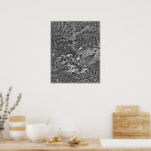 Poster Don Quichotte dans l'engraving forestière (Cuisine)