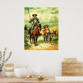 Poster Don Quichotte et Sancho Panza (Cuisine)