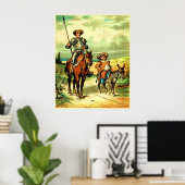 Poster Don Quichotte et Sancho Panza (Bureau à domicile)