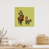Poster Don Quichotte et Sancho Panza (Cuisine)