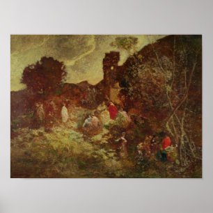 Poster Don Quichotte et Sancho Panza, vers 1865