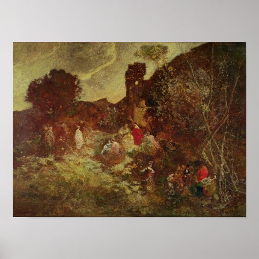 Poster Don Quichotte et Sancho Panza, vers 1865 (Devant)