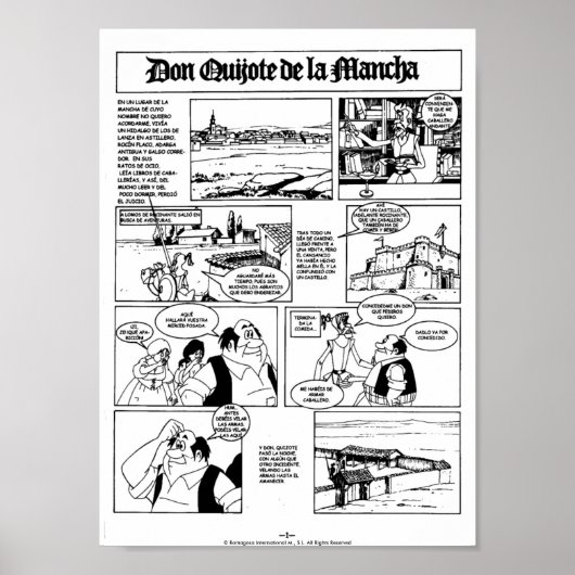 Poster DON QUIJOTE DE LA MANCHA - CÓMIC-Página 01 (Devant)