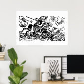 Poster Don Quijote par José Guadalupe Posada (Bureau à domicile)