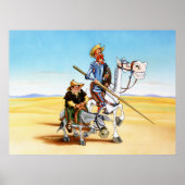 POSTER DON QUIXOTE & SANCHO - IMPRIMER CANVAS (Devant)