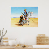 POSTER DON QUIXOTE & SANCHO - IMPRIMER CANVAS (Cuisine)
