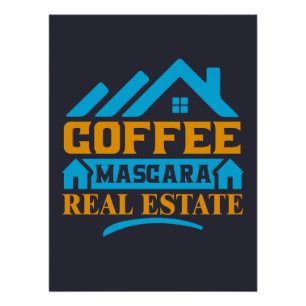 Poster Don Realtor Coffee Mascara Immobilier