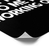 Poster Don’t Talk To Me I’m Working Out Funny Gym Quote (Coin)