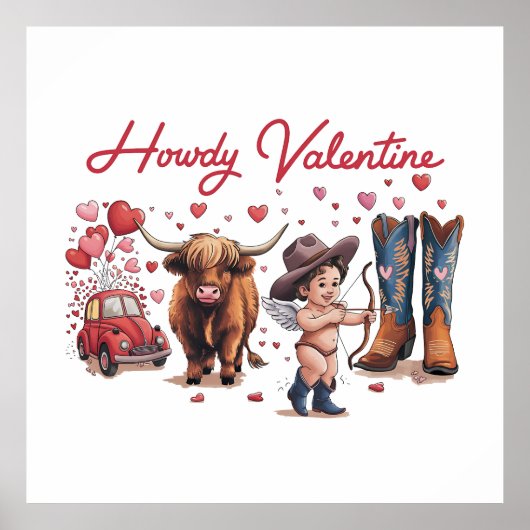 Poster Don Valentine | Howdy Valentine (Devant)