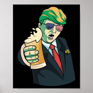 Poster Donald Chanceux St Pattys Trump Saint Patrick Jour