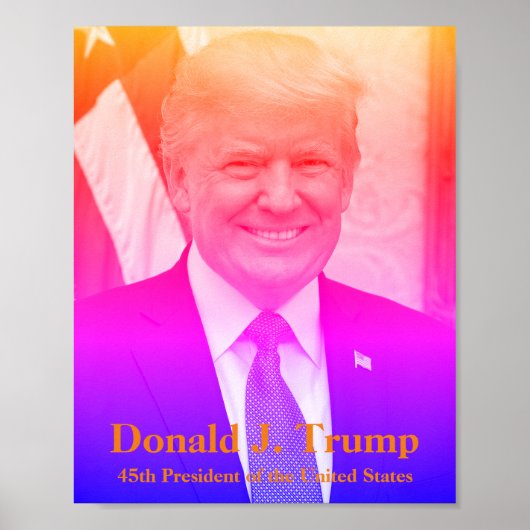 Poster Donald J. Trump, 45e président des États-Unis (Devant)