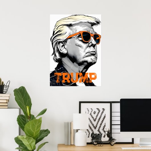Poster Donald Trump (Bureau à domicile)