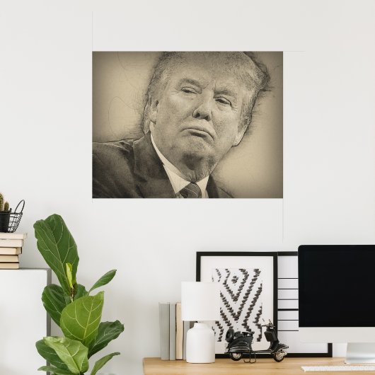 Poster Donald Trump (Bureau à domicile)