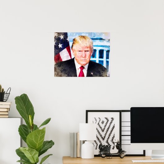 Poster Donald Trump (Bureau à domicile)