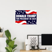 Poster Donald Trump 2024 (Bureau à domicile)