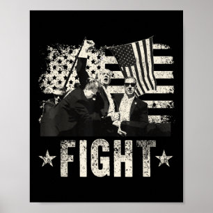 Poster Donald Trump 2024 Combattre Donald Trump
