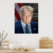 Poster Donald Trump 2025 Portrait du président américain (Cuisine)