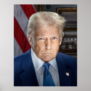 Poster Donald Trump 2025 Portrait du président américain