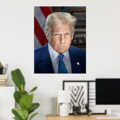 Poster Donald Trump 2025 Portrait du président américain (Bureau à domicile)