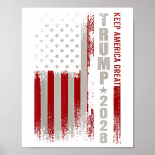 Poster Donald Trump 2028 Garder l'Amérique grande électio