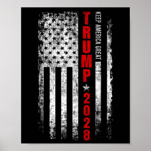 Poster Donald Trump 2028 Garder l'Amérique grande électio