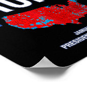 Poster Donald Trump 47e président 2025 Inauguration États (Coin)