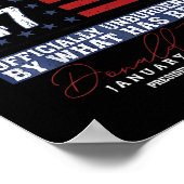 Poster Donald Trump 47e président 2025 Inauguration États (Coin)