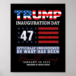 Poster Donald Trump 47e président 2025 Inauguration États