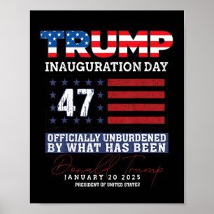 Poster Donald Trump 47e président 2025 Inauguration États