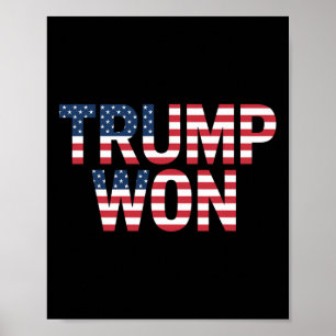 Poster Donald Trump a gagné l'élection 2024 Républicain G