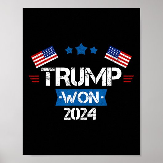 Poster Donald Trump a gagné l'inauguration de l'élection (Devant)