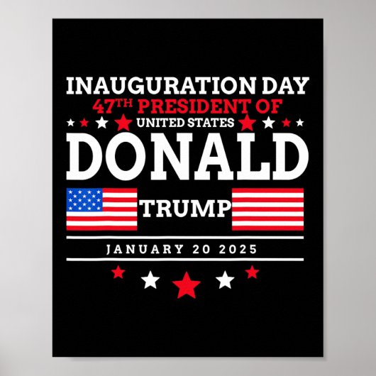 Poster Donald Trump a gagné l'inauguration de l'élection (Devant)
