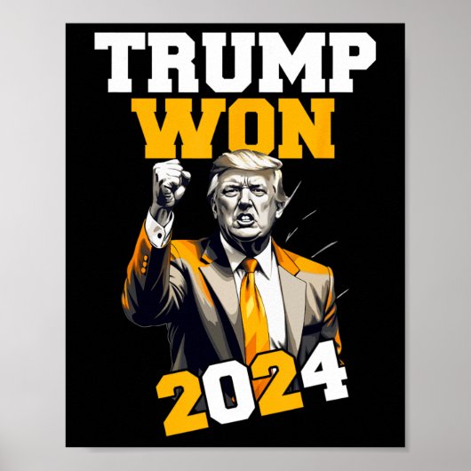 Poster Donald Trump a gagné l'inauguration de l'élection (Devant)