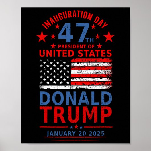 Poster Donald Trump a gagné l'inauguration de l'élection  (Devant)