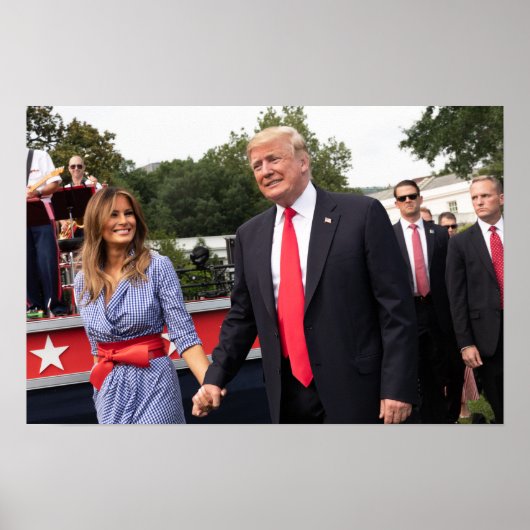 Poster Donald Trump Avec La Première Dame Melania (Devant)