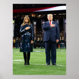 Poster Donald Trump Avec La Première Dame Melania