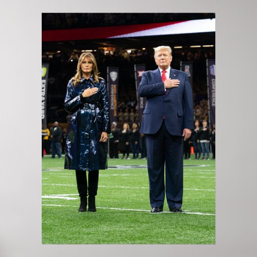 Poster Donald Trump Avec La Première Dame Melania (Devant)