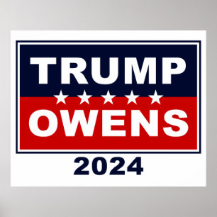 Poster Donald Trump & Candace Owens 2024 Présidentielle d