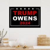 Poster Donald Trump & Candace Owens 2024 USA Election (Cuisine)