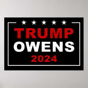 Poster Donald Trump & Candace Owens 2024 USA Election