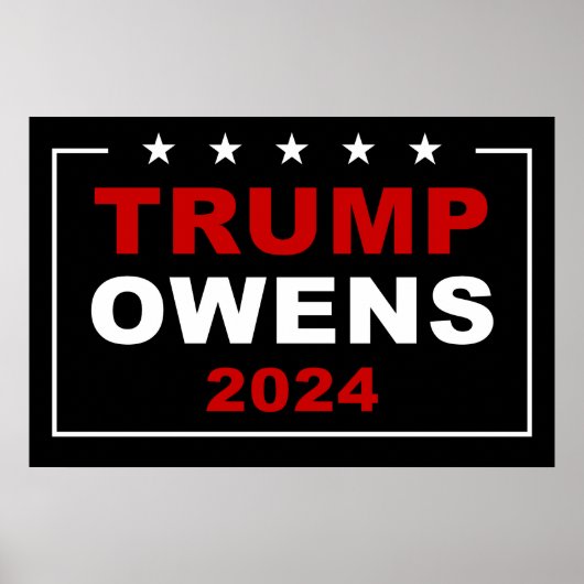 Poster Donald Trump & Candace Owens 2024 USA Election (Devant)