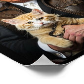 Poster Donald Trump Chemise de chat Cowboy Drapeau améric (Coin)