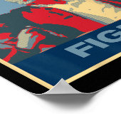 Poster Donald Trump combat l'oeuvre d'art contre les Etat (Coin)