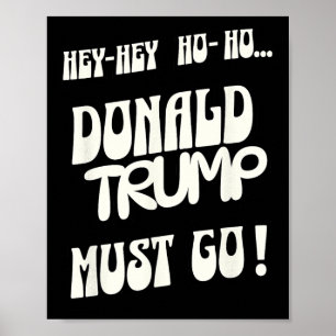 Poster Donald Trump doit partir Pas de roi Pas d'autorita