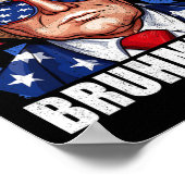 Poster Donald Trump Drapeau Américain Distorti (Coin)