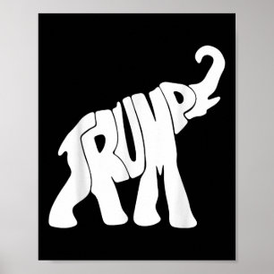 Poster Donald Trump Eléphant Républicain Trump Supporter