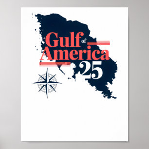 Poster Donald Trump Golfe D'Amérique 2025
