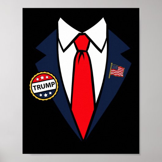 Poster Donald Trump Halloween Costume Easy Dernier Minute (Devant)