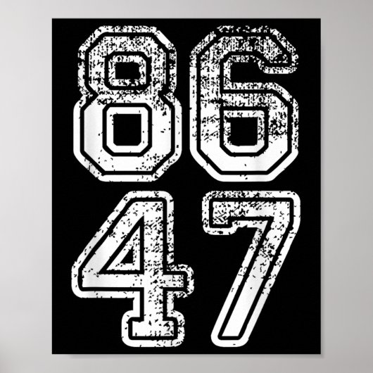 Poster Donald Trump Impeach 47 8647 Anti-Trump (Devant)